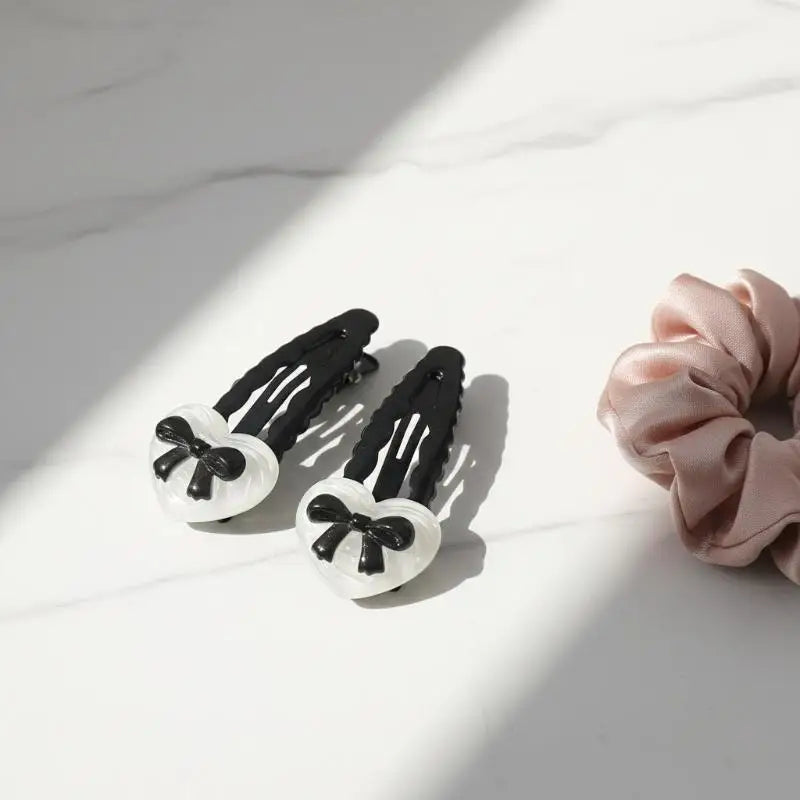 Bowknot Heart BB Hair Clips Non-Slip Cute Set of 2/6 Pcs