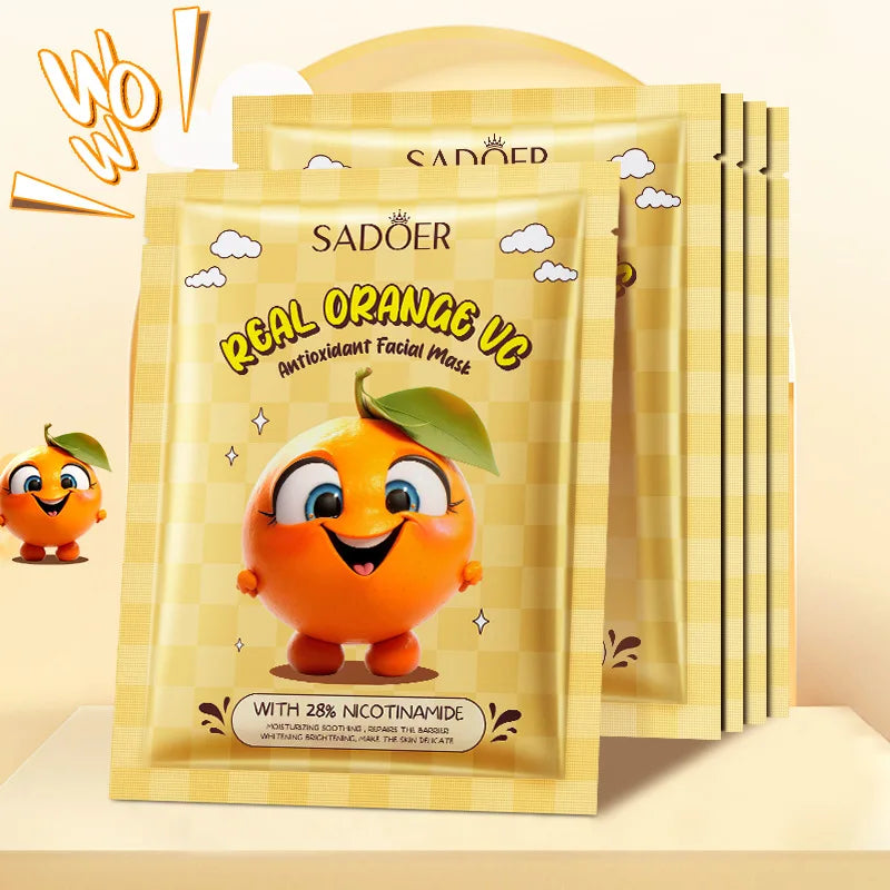 SADOER Fresh Fruit Face Masks 8pc – Hydrate & Brighten Skin