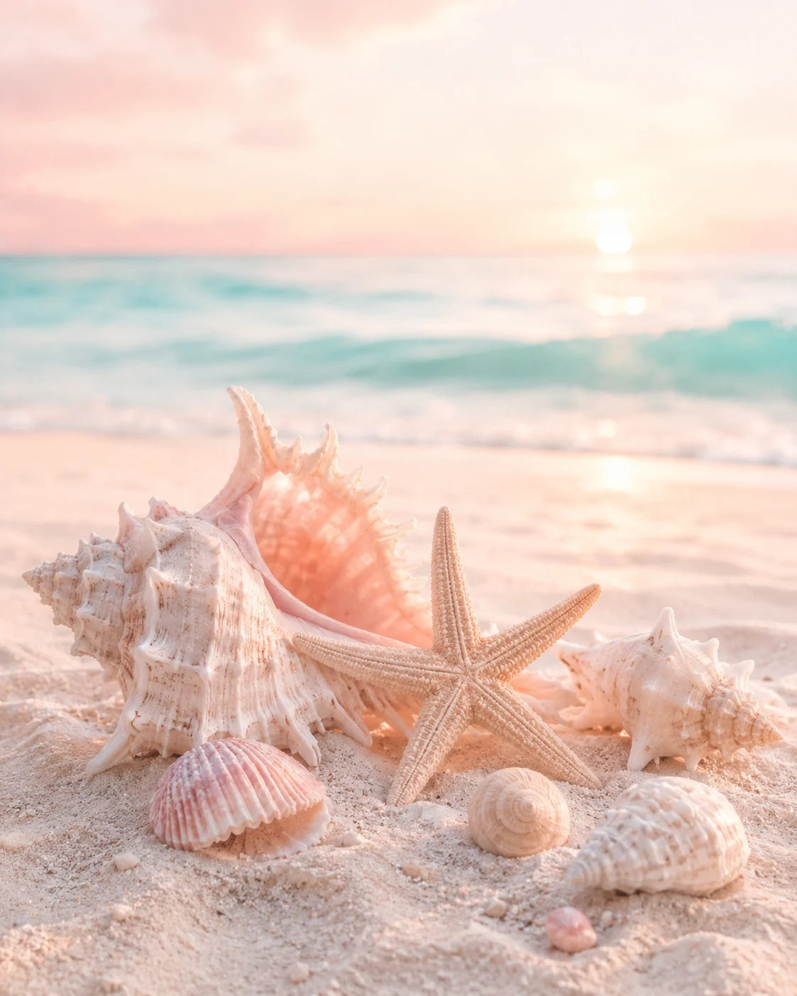 Nordic Coastal Beach Wall Art Pink Sunset Canvas Painting Tropical Ocean Palm Tree Poster Print Living Room Decor Peaceful Pleasures Health and Wellness E 21X30cm No Frame China Mainland
