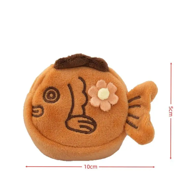 Kawaii Taiyaki Fish Plush Coin Purse | Zippered Mini Wallet