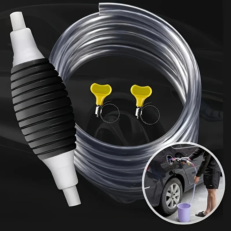 1 Set of Portable Suction Pump Equipped with Flexible Pvc Hose, Ideal for Transferring Gas, Oil, Water, and Fuel; Car Emergency Oil Extractor; Manual Oil Pump; Siphon Pipe; Siphon Pump; Water and Oil Extractor; Urea Oil Pipe Peaceful Pleasures Health and Wellness
