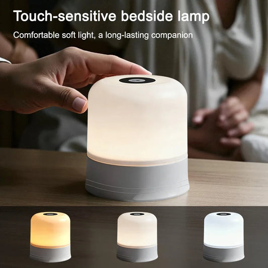 Touch screen LED Night Light Table Lamp Rechargeable Plug-in Dimmable Bedside Lamp Bedroom Decor Christmas & Children's Lamp Peaceful Pleasures Health and Wellness