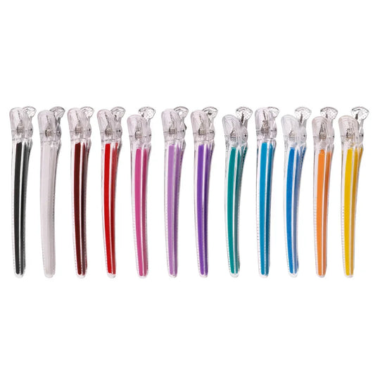 12pcs Pro Seamless Alligator Clip Hair Clip Barbershop Haircutting Sectioning Hairpin Salon Household Styling Tools Accessories Peaceful Pleasures Health and Wellness