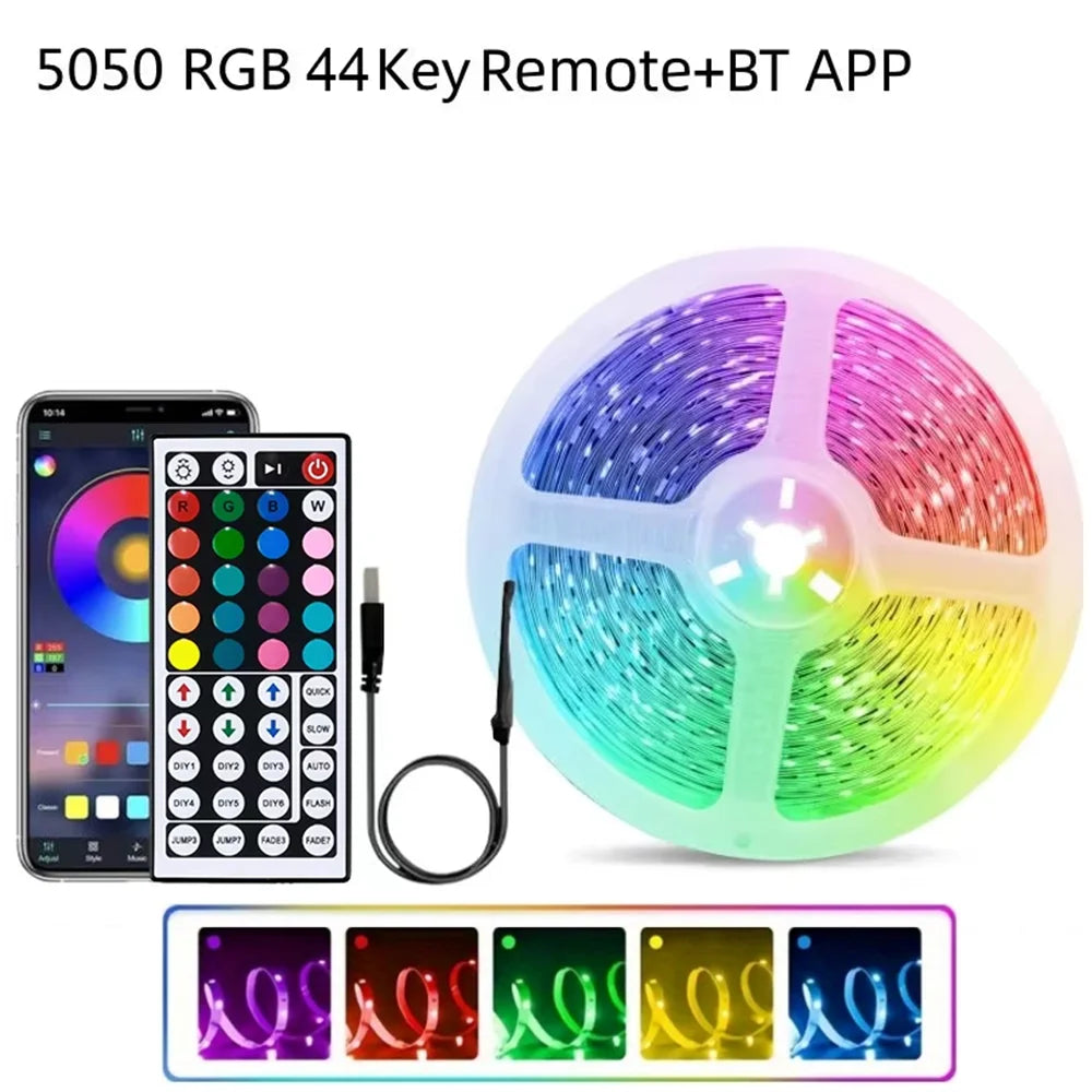 RGB LED Strip Lights Music Sync App Remote Control – RUNTOIN