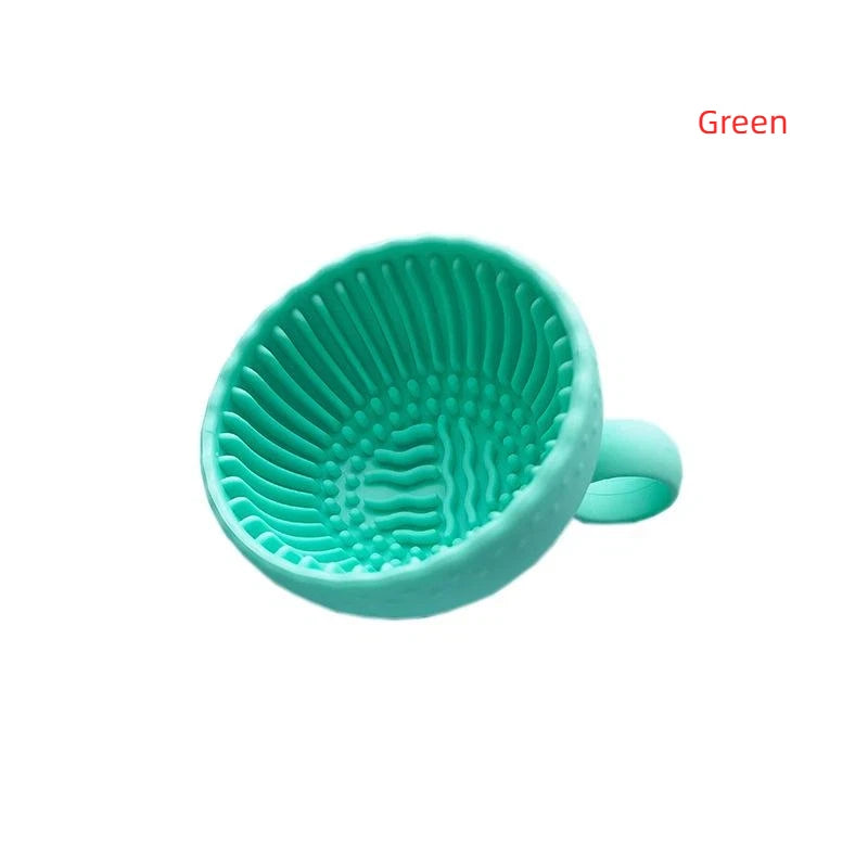 Non-Slip Silicone Makeup Brush Cleaning Bowl & Scrubber