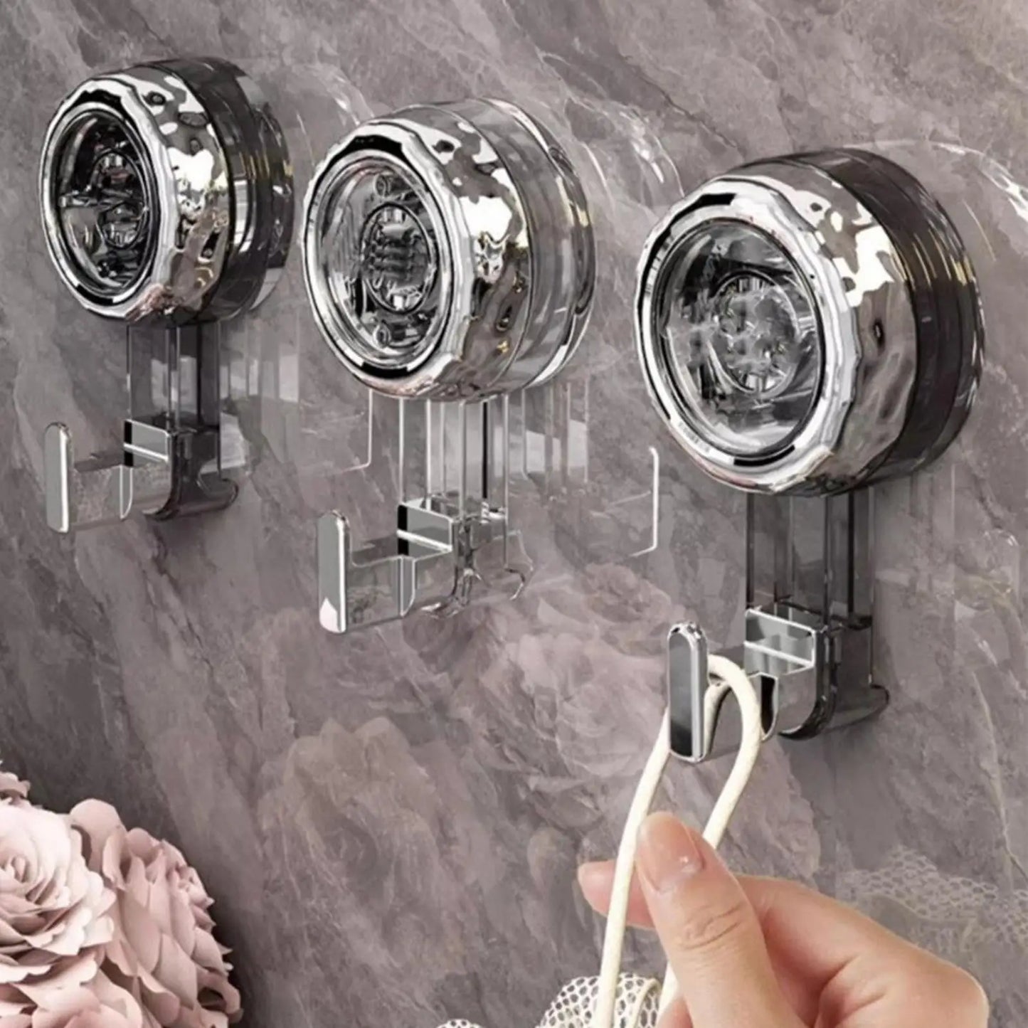 Heavy-Duty Suction Cup Shower Hook – Traceless & Reusable