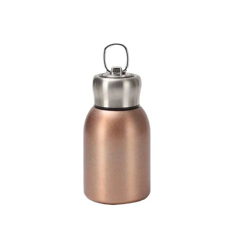 Stainless Steel Insulated Cup Portable Outdoor Mini Hanging Ring Cute Water Cup Camping Travel and Hiking Peaceful Pleasures Health and Wellness