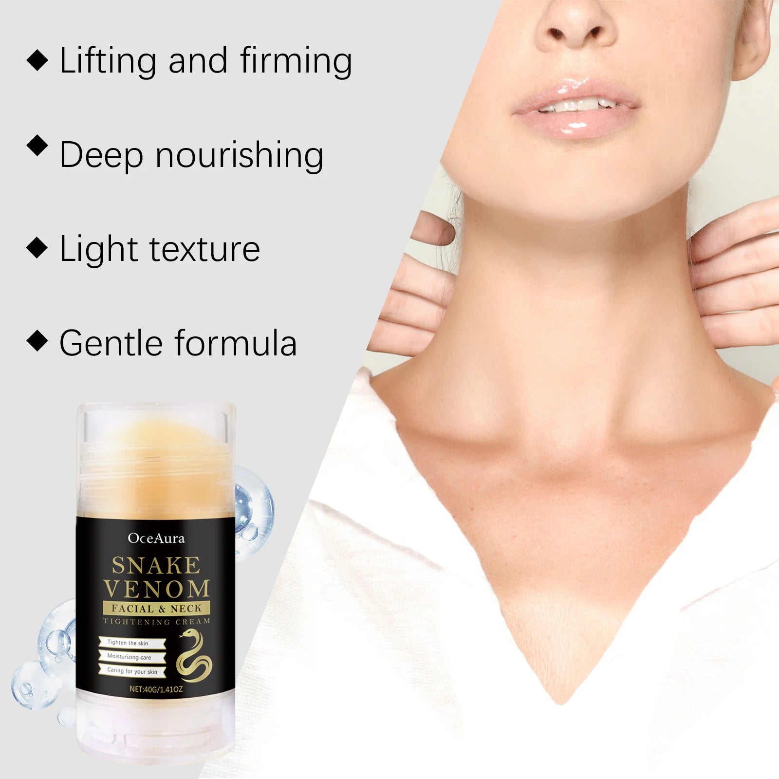 Snake Venom Neck Firming Stick – Anti-Aging Lifting Cream Peaceful Pleasures Health and Wellness