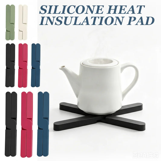 Foldable X-Shape Silicone Trivet Mat | Heat Resistant Pot Pad Silicone Trivet Mat Peaceful Pleasures Health and Wellness