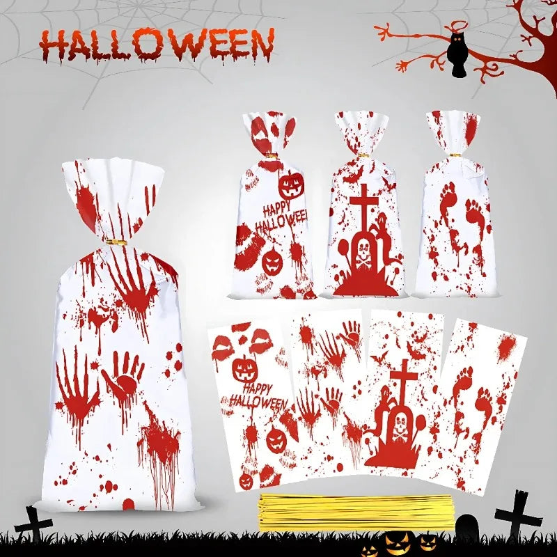 Halloween Trick or Treat Candy Bags 50-Pack | Kids Party Gift