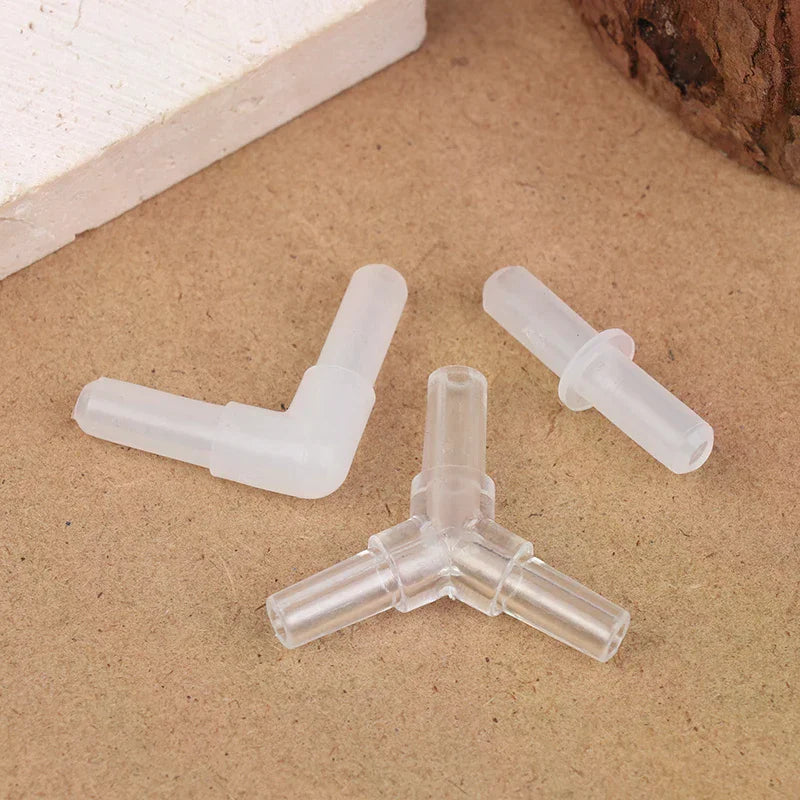 10-Pack Aquarium Airline Tubing Connectors | 4mm Air Adapters