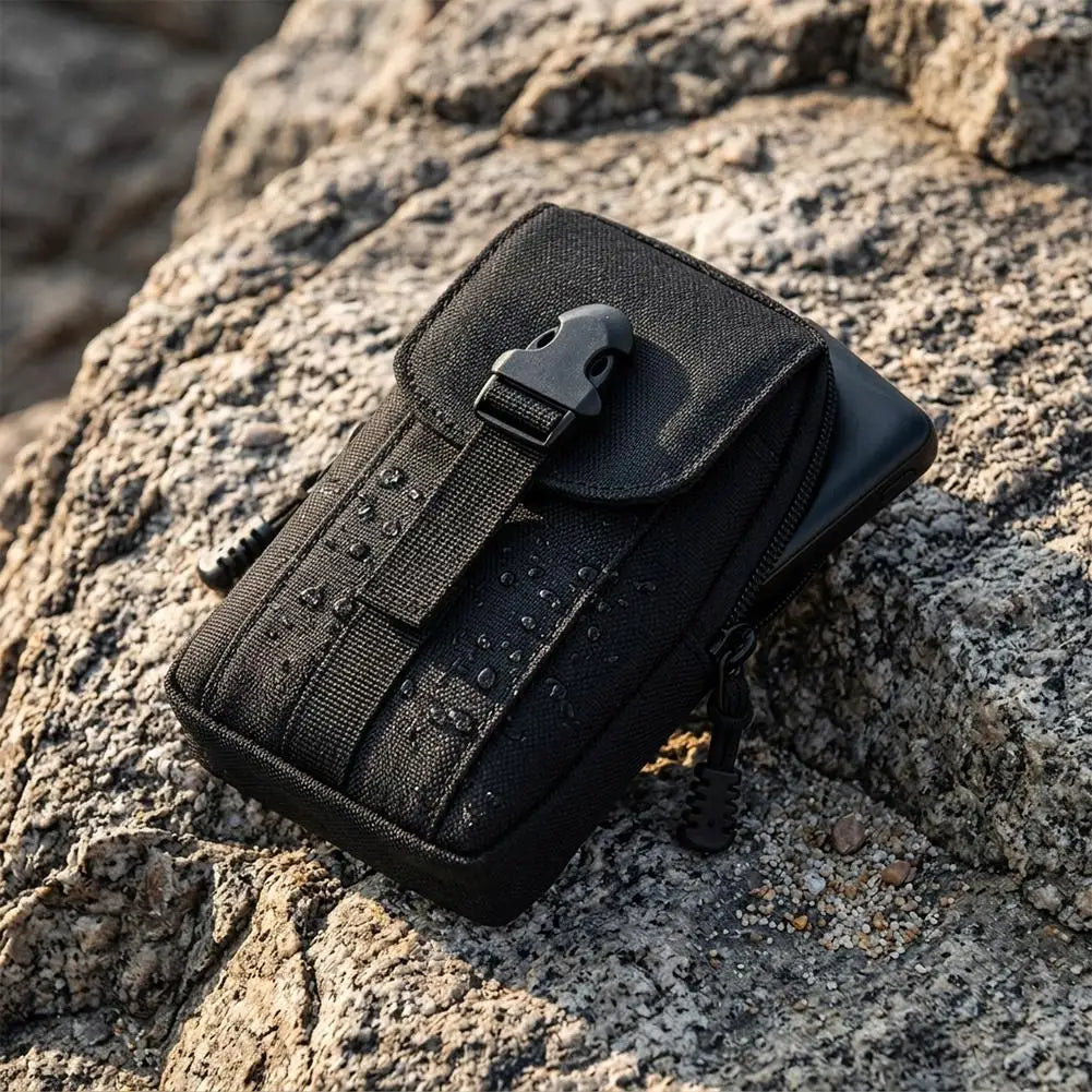Outdoor Tactical Waist Bag Heavy‑Duty Oxford Phone Pouch Men's Durable Coin Purse Portable Hiking Camping Tool Bag with Buckle Peaceful Pleasures Health and Wellness