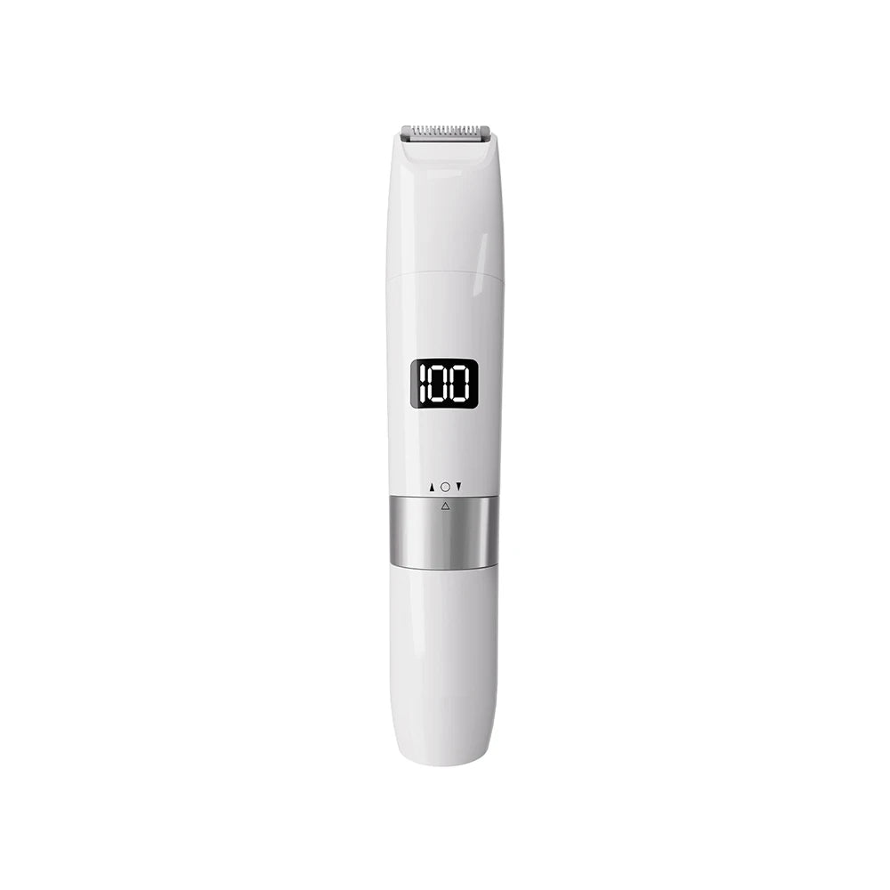 Electric Shaver for Women Body Epilator Woman's Razor 2 in 1 Dual Head Electric Body Hair Trimmer for Bikini Legs Underarms Face Peaceful Pleasures Health and Wellness White