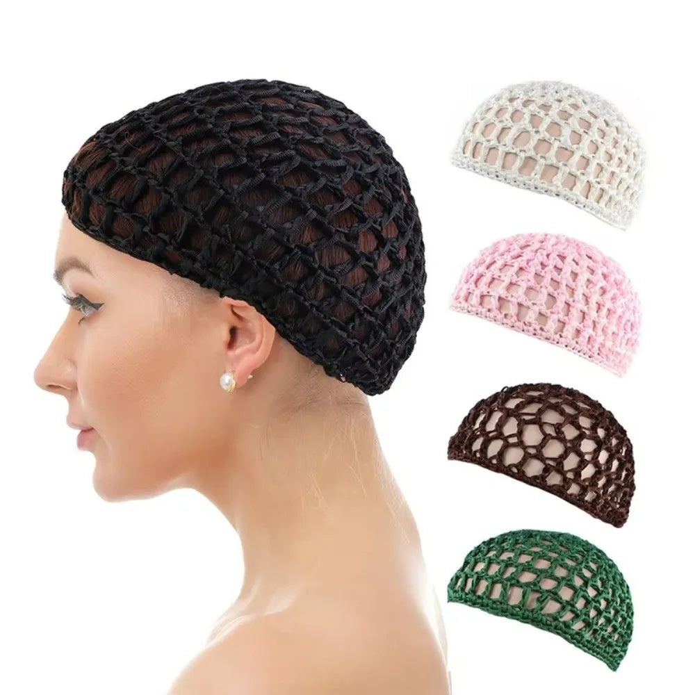 Hollowout Crochet Turban Cap – Breathable Mesh Wig Hat