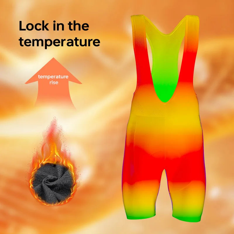 X-TIGER Men's Winter Cycling Bib Shorts – 5D Gel Pad Lycra