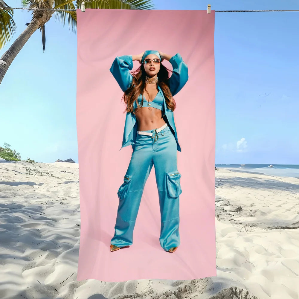 Emilia Mernes Music Print Quick-Dry Beach & Sports Towel