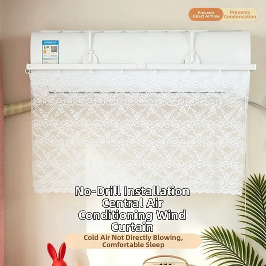 Lace AC Deflector Cover No-Punch Dust-Proof 90x50cm AC Deflector Cover Oasis Select