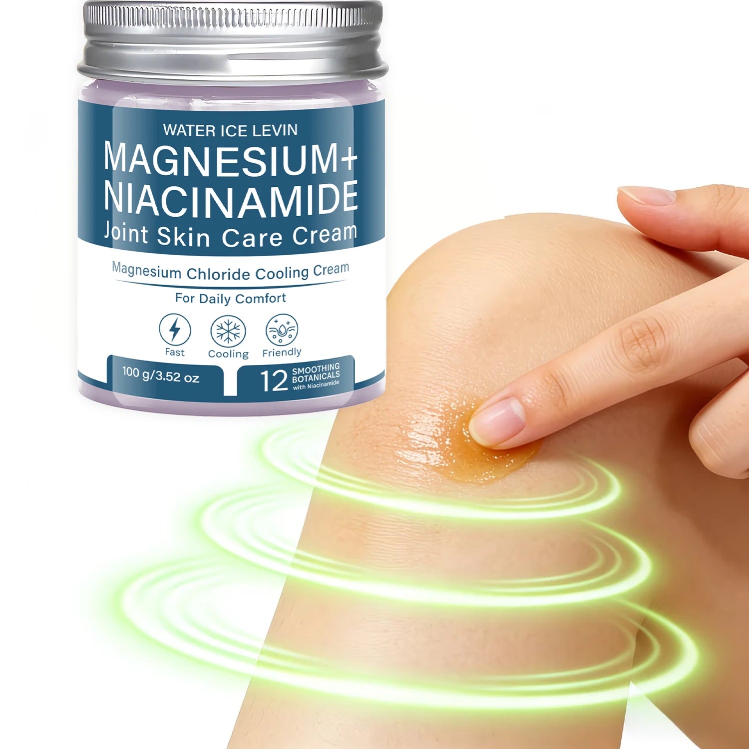 Magnesium Chloride Cooling Cream | Niacinamide & Bee Venom Cooling Body Cream Peaceful Pleasures Health and Wellness