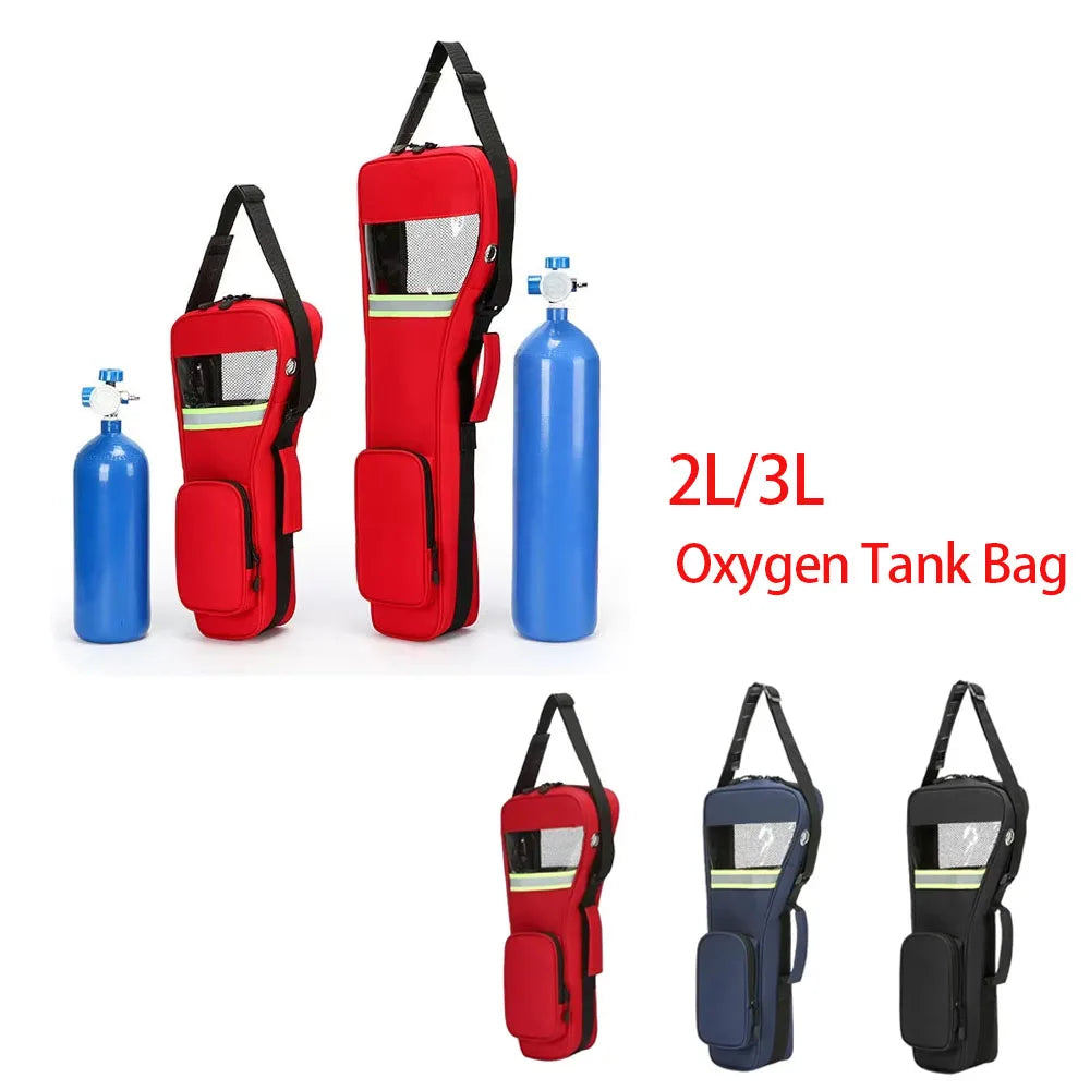 2L/3L Oxygen Tank Shoulder Bag Oxford Adjustable Shoulder Strap Cylinder Holder Carrier Pouch for Emergency Accessories Peaceful Pleasures Health and Wellness