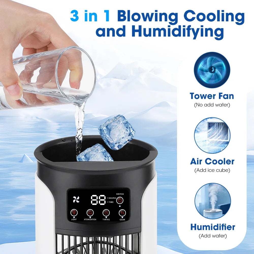 AFDEAL 6-Speed Desktop Misting Fan | Timer & 7-Color LED