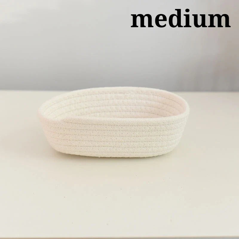 Nordic Hand-Woven Cotton Rope Storage Basket | Toy & Laundry
