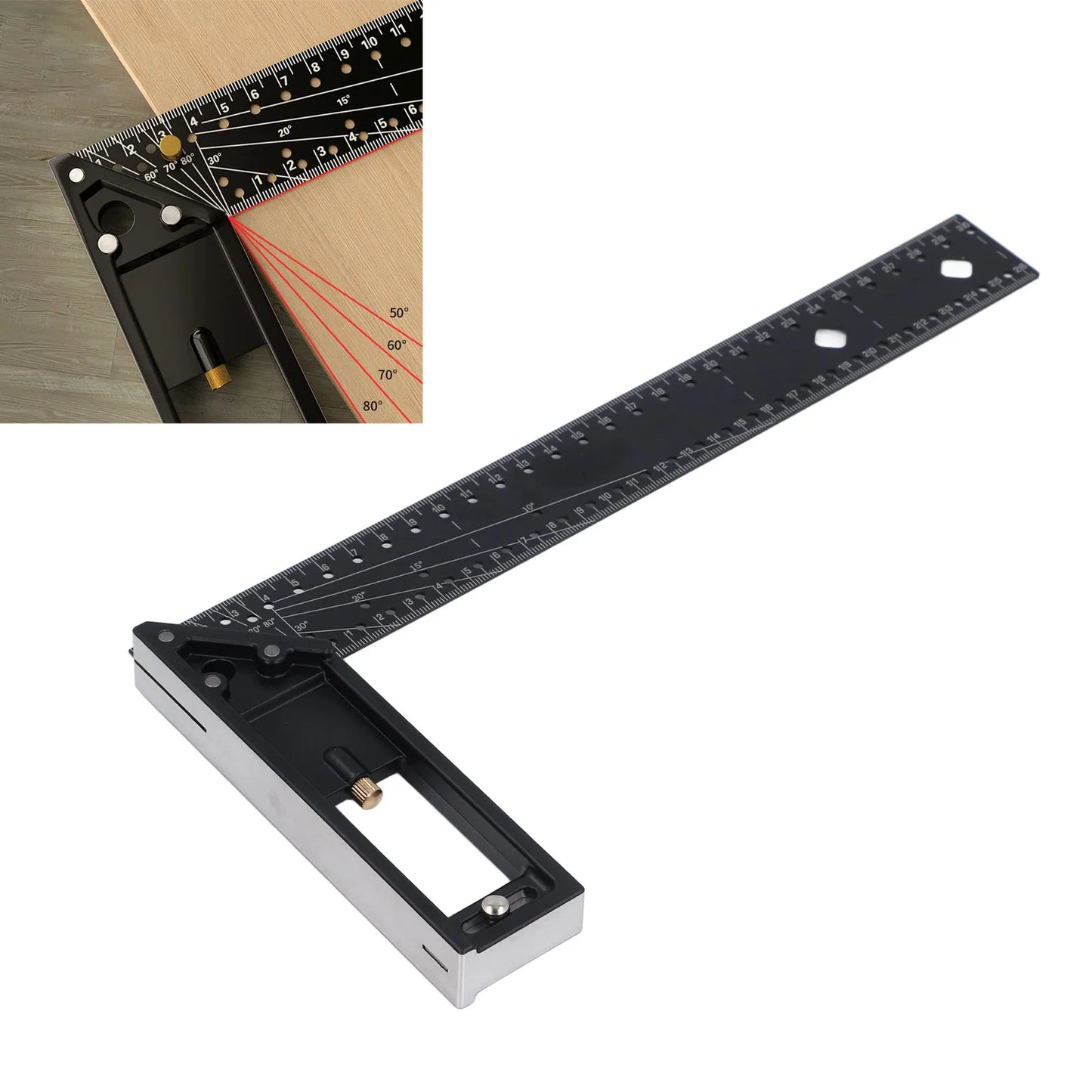 Multi Angle Measuring Ruler Professional 45 90 Degree Universal