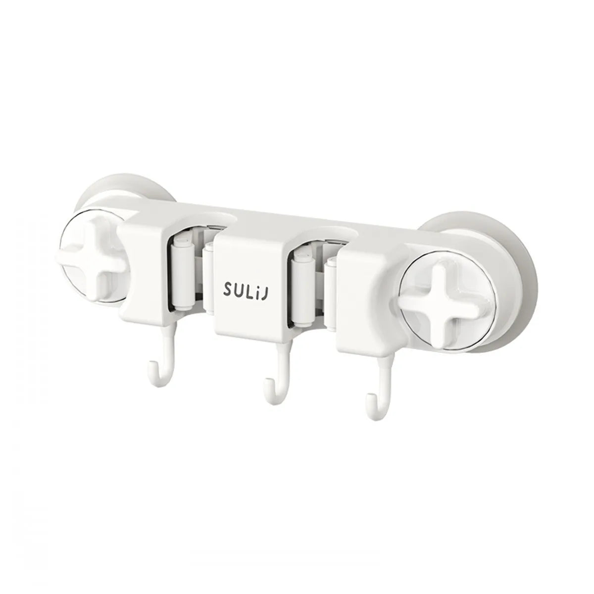1pcs Suction Cup Mop Clip - No-Drill Wall Mount for Bathroom Kitchen and Garage Organization Mop And Broom Storage Cabinet Peaceful Pleasures Health and Wellness White S