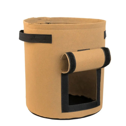 Fabric Potato Grow Bags | Harvest Flap & Handles – 4/7/10 Gal Fabric Grow Bag Oasis Select Brown-10 Gallon