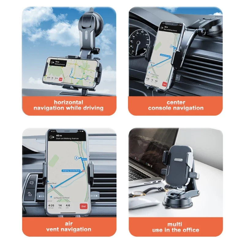 Universal Car Dashboard Phone Holder – 360° GPS Mount