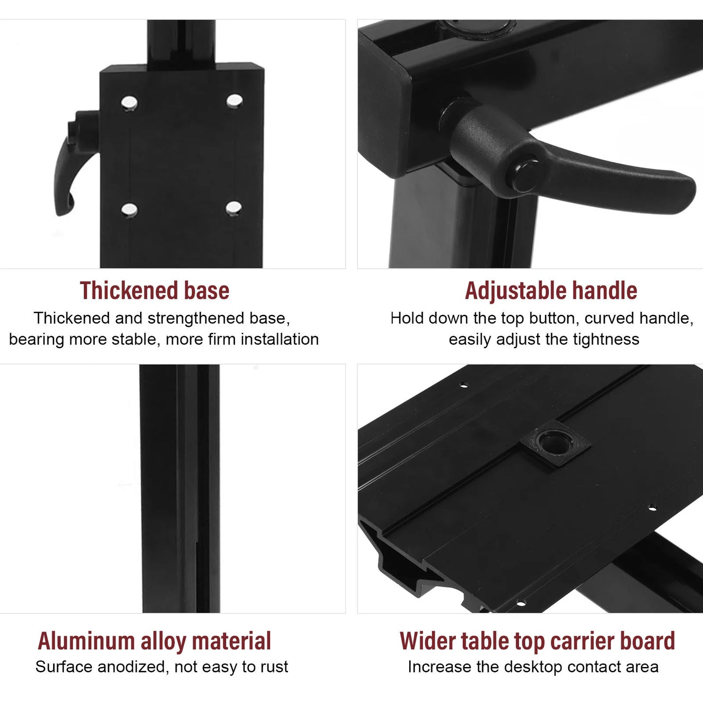 360 Rotation Smooth Appearance Bracket Motorhome RV Table Leg Base