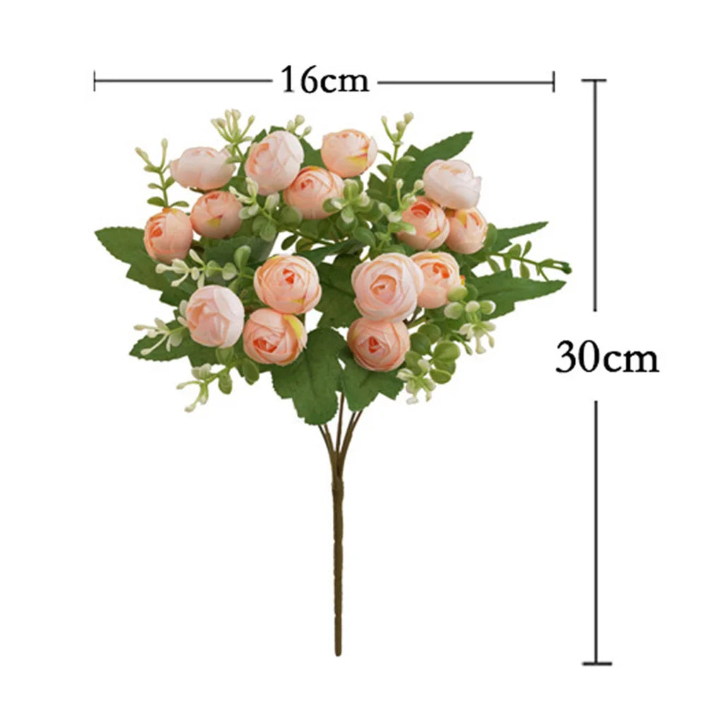 30cm Artificial Silk Ranunculus Bouquet | Wedding & Home Decor