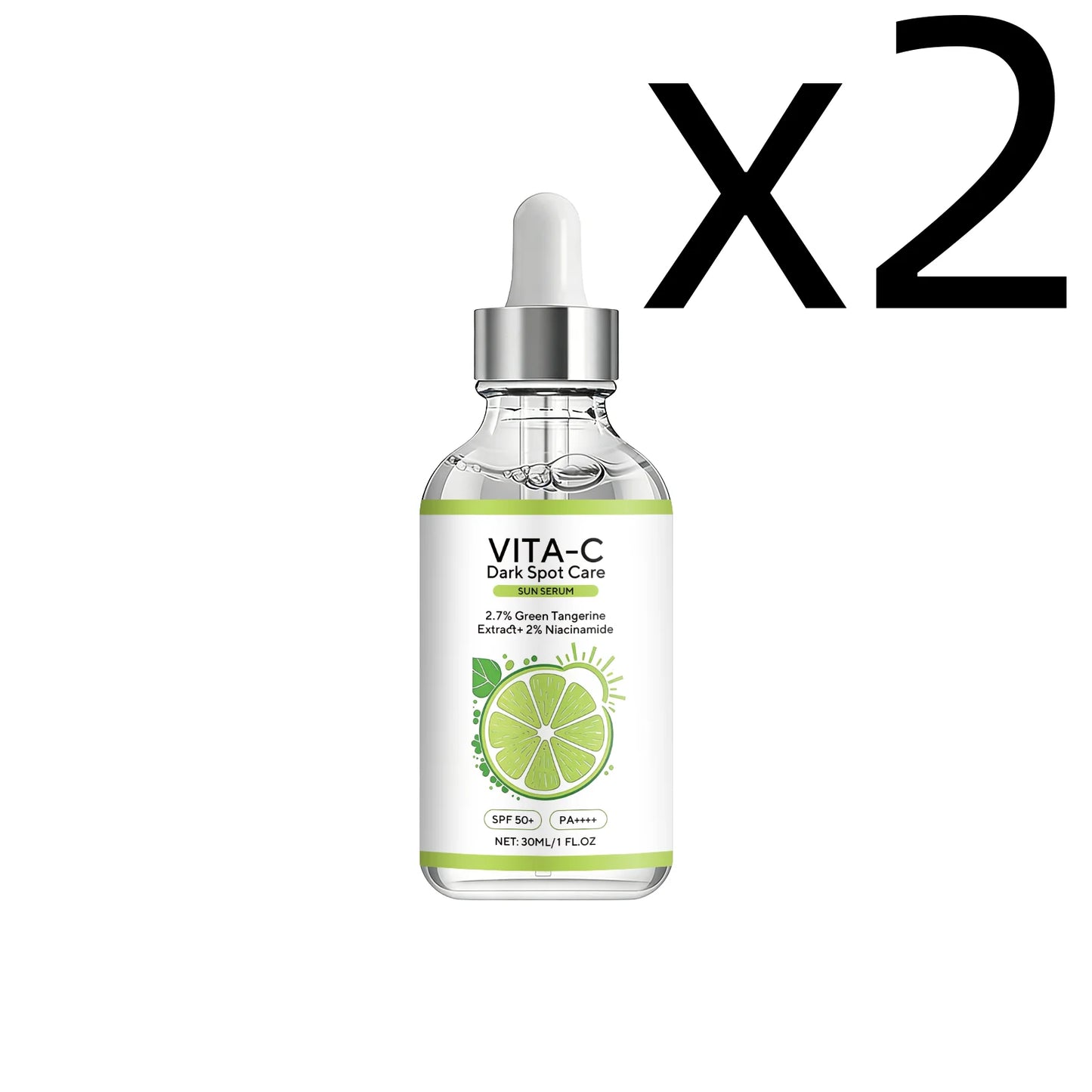 Vitamin C Sunscreen Essence Anti Sunburn Protection Brighten Skin Tone Fade Spots Improve Dullness Nourish Skin Brighten Serum Peaceful Pleasures Health and Wellness 30ml X 2PCS