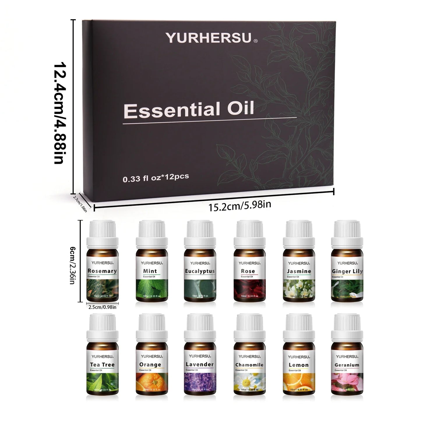 Rose & Ylang Ylang Essential Oil Set – Diffuser & Massage