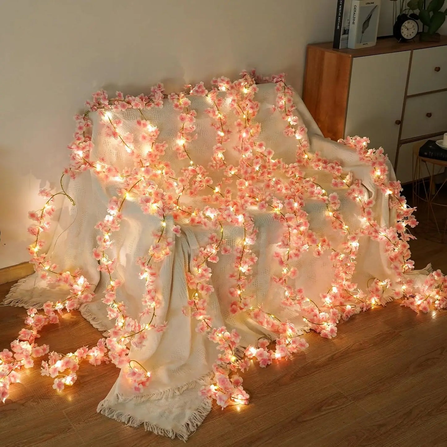 Cherry Blossom LED Vine Garland – 2M 20 LEDs Artificial Flower Light
