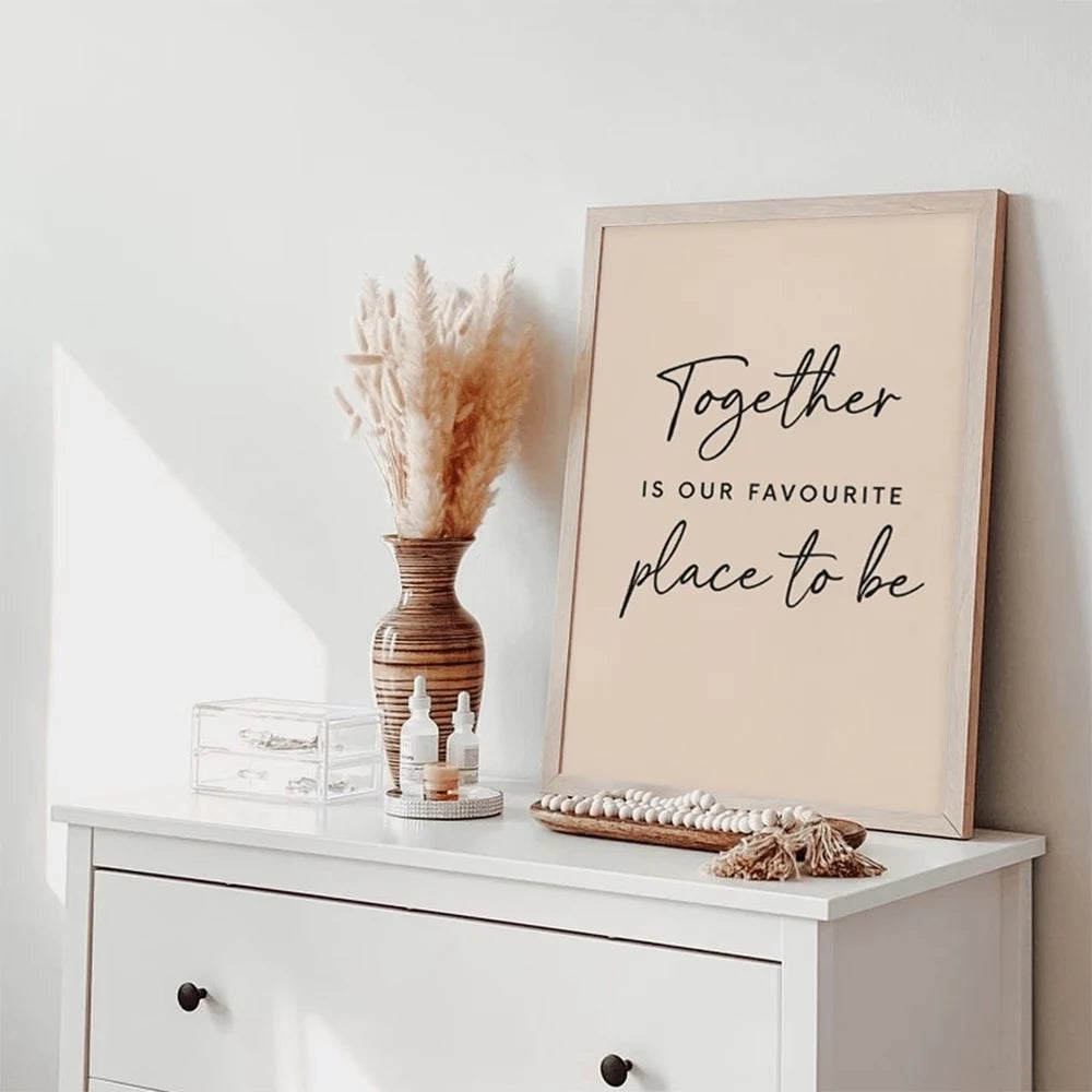 Minimalist Nordic Quote Canvas Wall Art Print | Home Decor