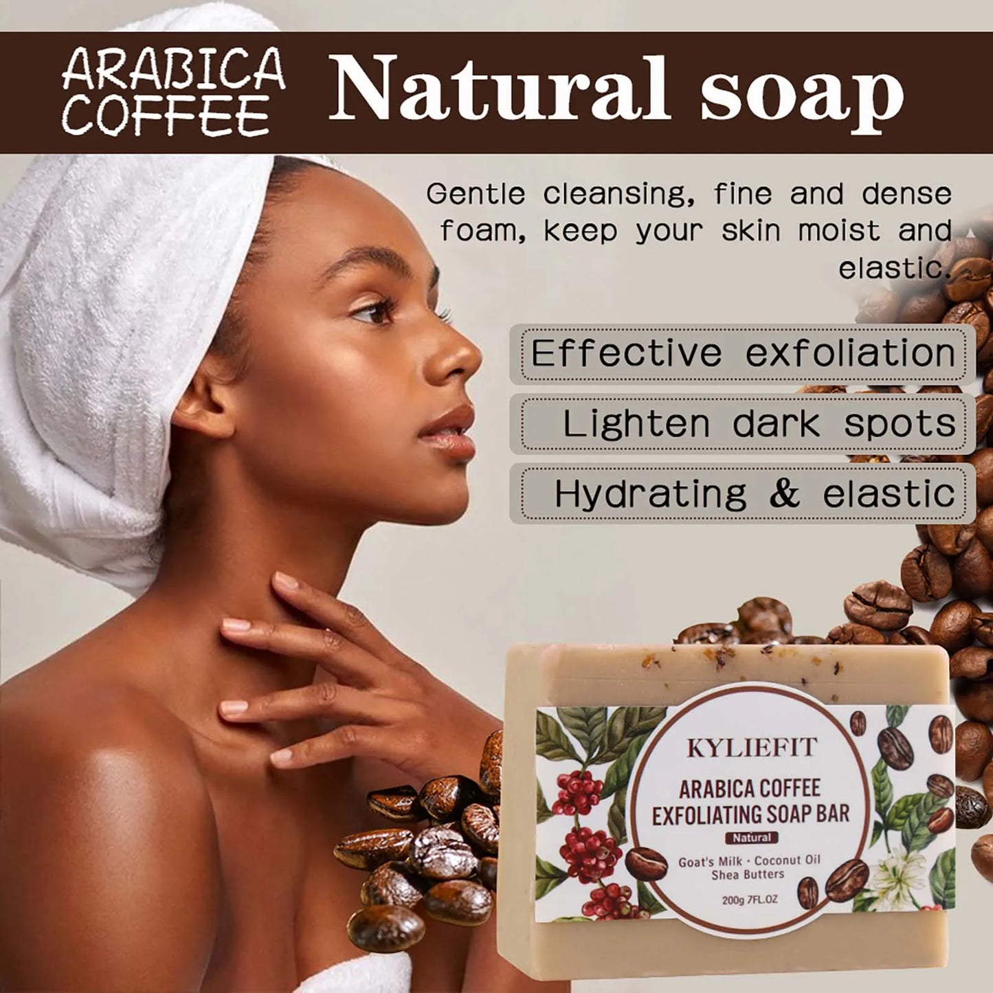 AILKE Coffee & Shea Sugar Scrub – Exfoliate & Brighten Skin