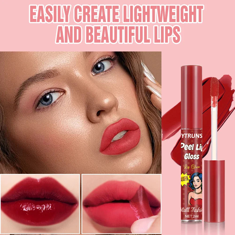 YTRUNS 6-Color Waterproof Peel-Off Liquid Lip Gloss Set