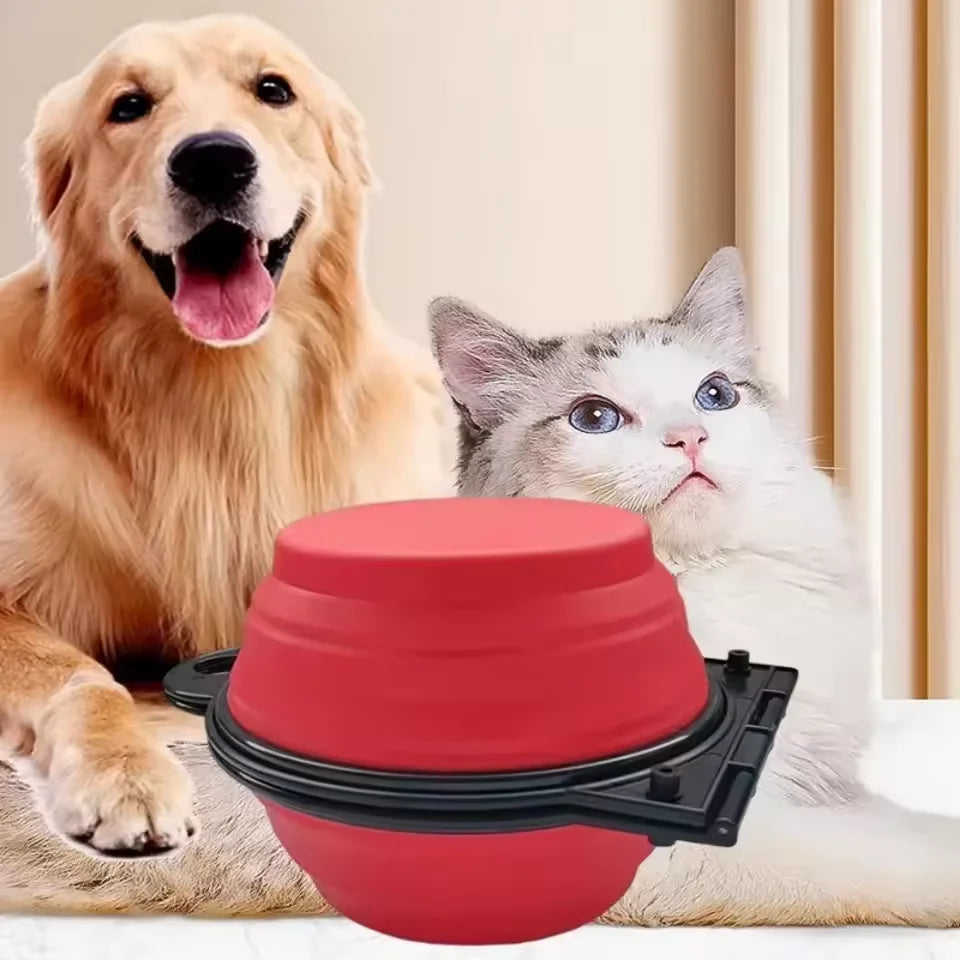 350ml Foldable Double Pet Bowl | Travel Dog & Cat Food Water Bowl