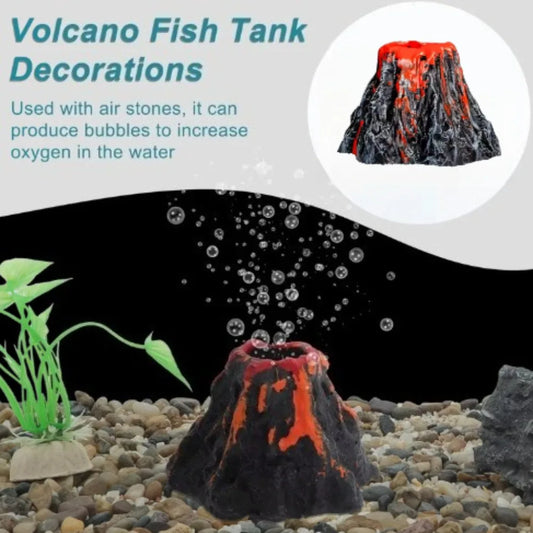 Aquarium Volcano Bubble Stone Fish Tank Ornament Decoration Aquarium Ornament Peaceful Pleasures Health and Wellness