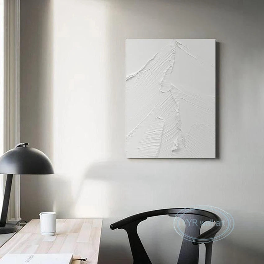 Minimalist Advanced Handmade Abstract Oil Painting, Black and White Texture, Wall Art, Canvas Decoration, Living Room Poster, Be Peaceful Pleasures Health and Wellness