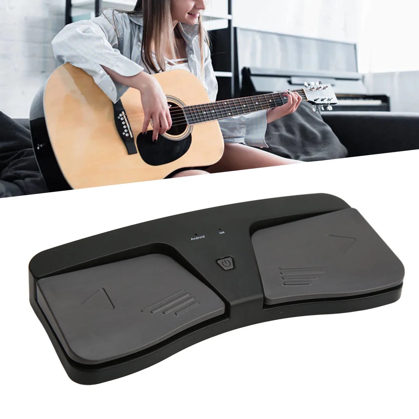 Music Page Turner Wireless Score Turning Foot Pedal ABS Accessory
