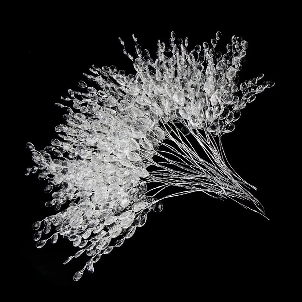 Crystal Acrylic Water Droplet Artificial Flowers – Wedding Décor