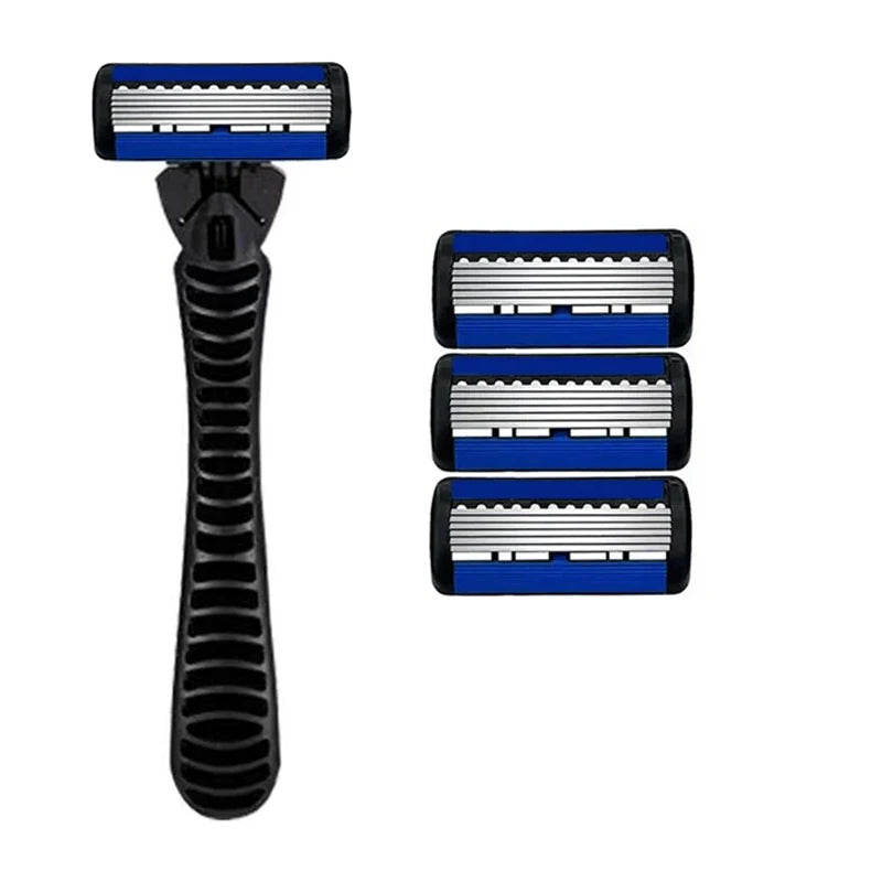 6-Layer Double Edge Safety Razor | Stainless Steel Manual Shaver