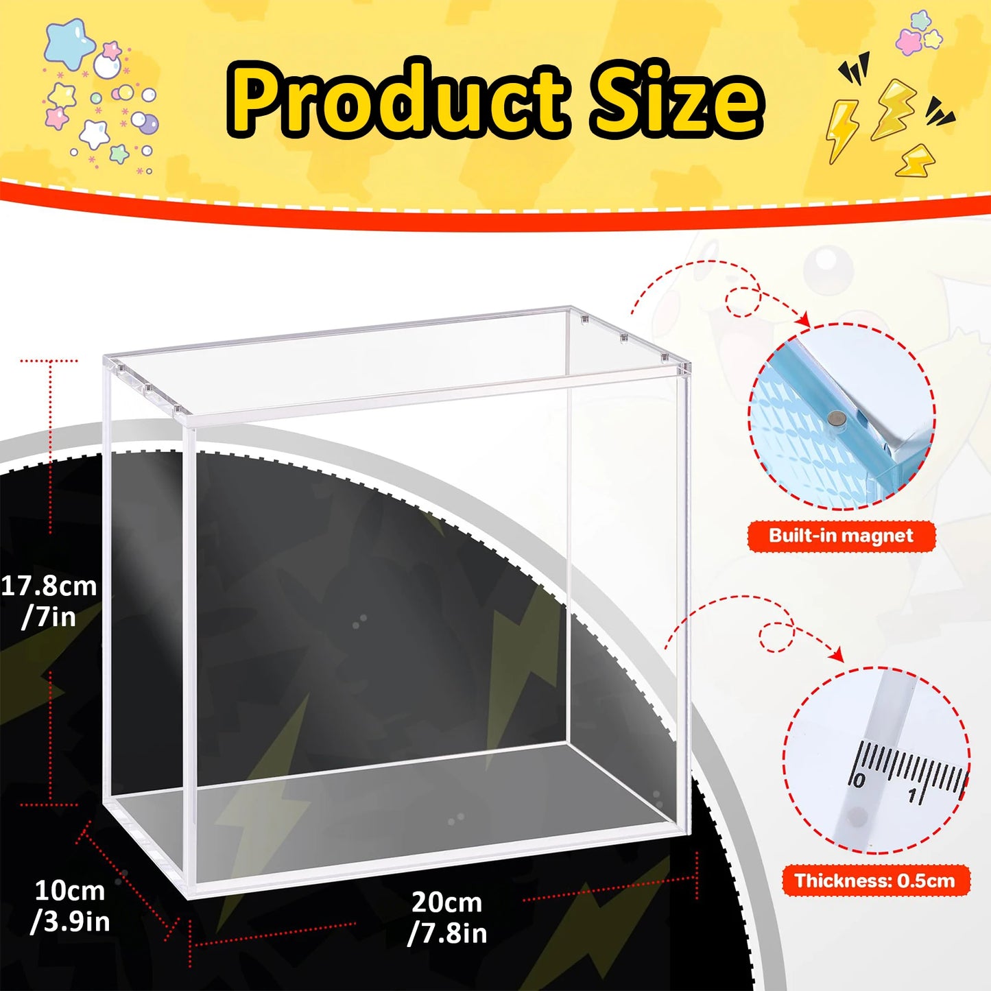 Acrylic Display Case for Pokémon ETB | 99% UV & Dust-Proof