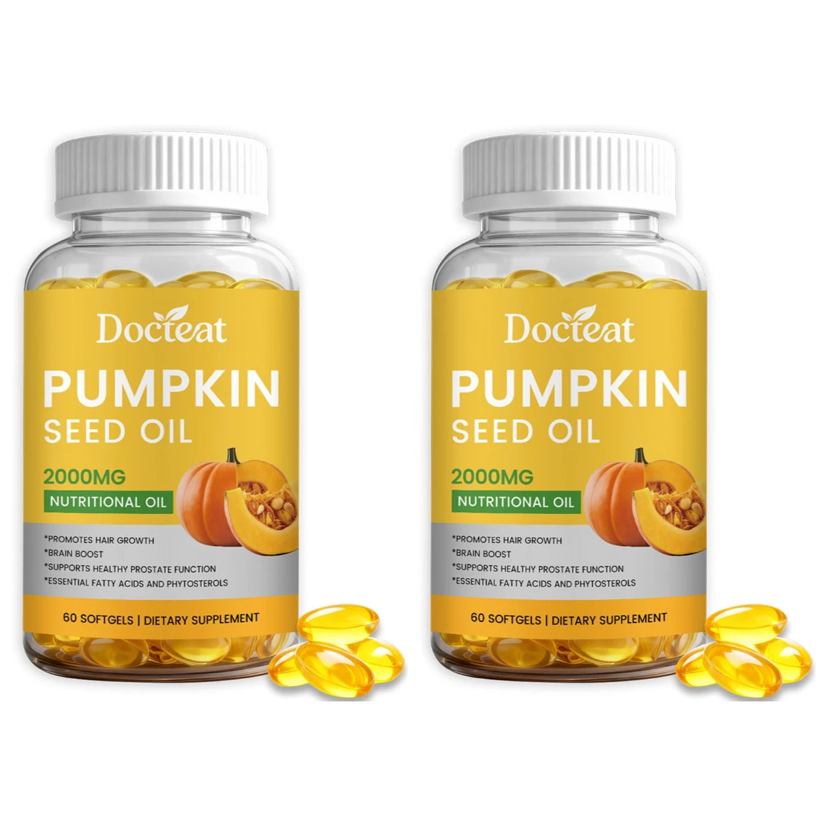 Pumpkin Seed Oil 2000mg Softgels – Men's Wellness, 60ct
