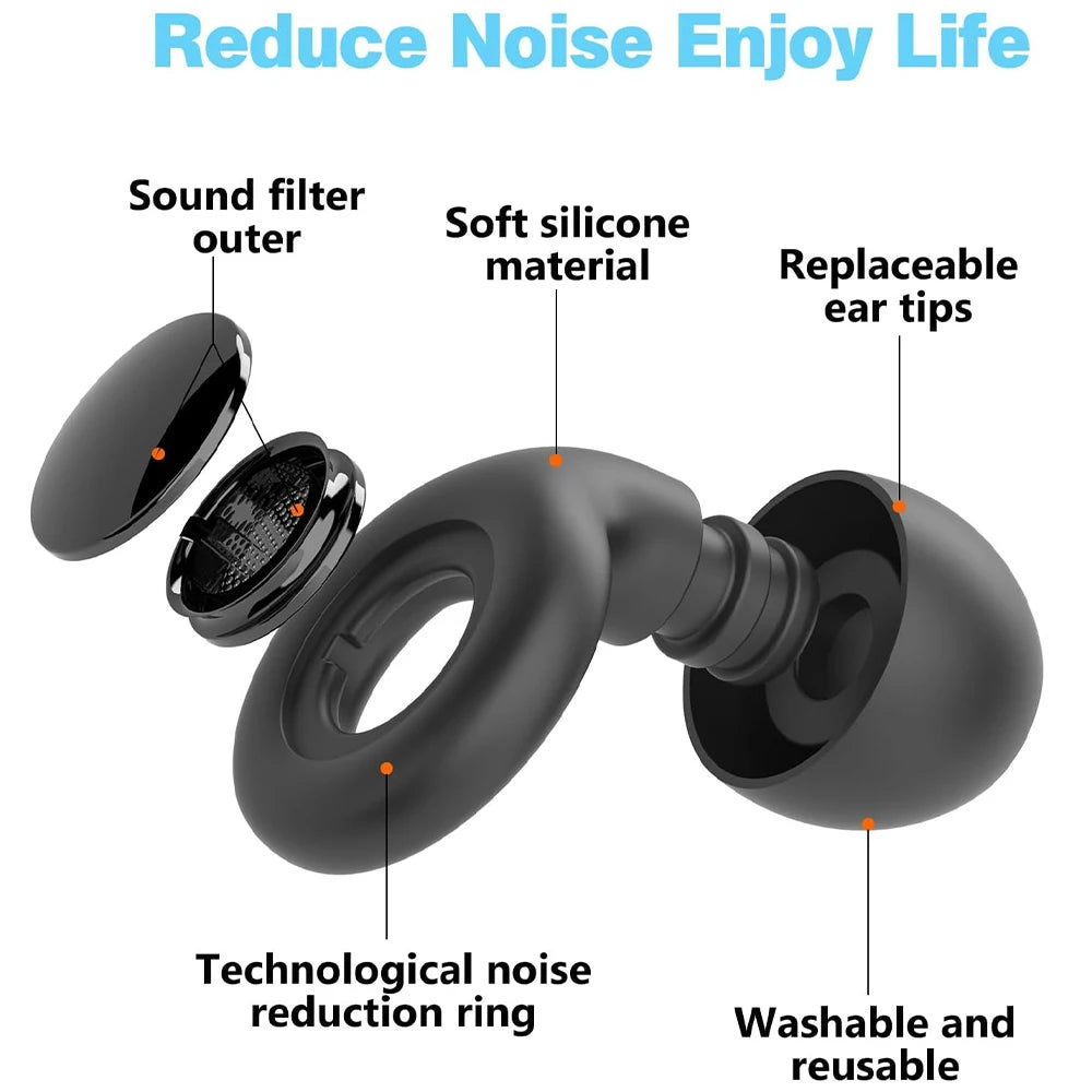 Soft Reusable Ear Plugs for Sleeping, Concerts & Travel
