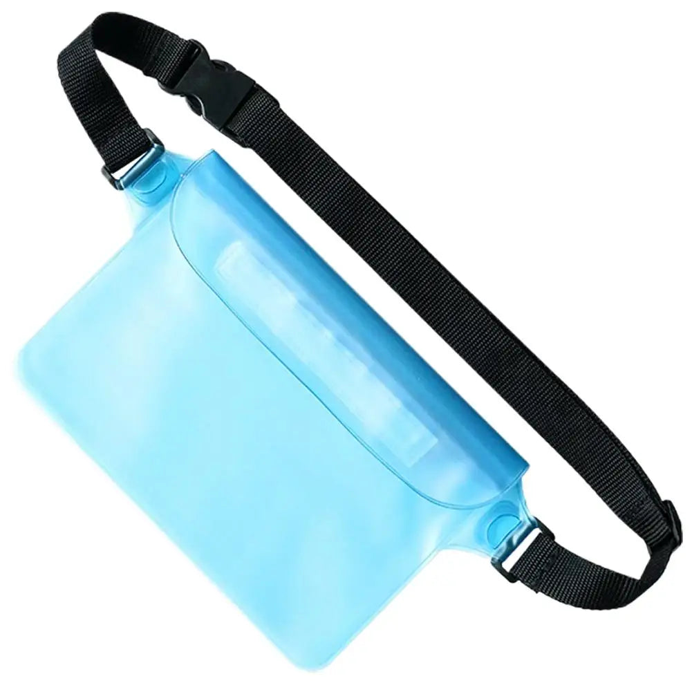 Waterproof Waist Bag – PVC Dry Bag for Water Sports Peaceful Pleasures Health and Wellness Blue