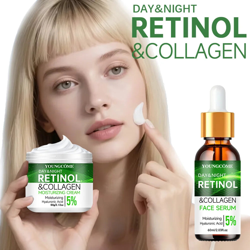 YOUNGCOME Retinol Day Night Moisturizer Cream - Hyaluronic Acid Hydration for Daily Skin Care | Face Moisturizing Lotion Peaceful Pleasures Health and Wellness