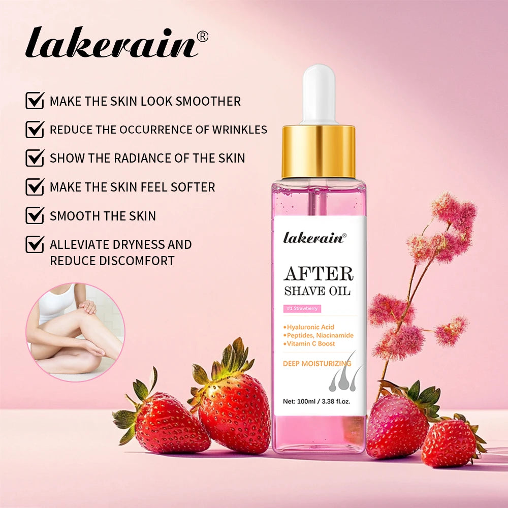 Strawberry Scent After Shave Oil Gently Moisturizes Softens Careens The Skin Beauty Women For Smooth Skin Prevent Ingrown Hairs Peaceful Pleasures Health and Wellness