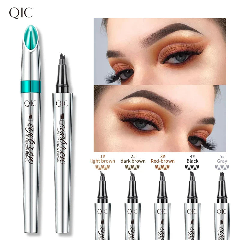 QIC Microblading Eyebrow Pen – 5 Colors, Waterproof Brow Pencil